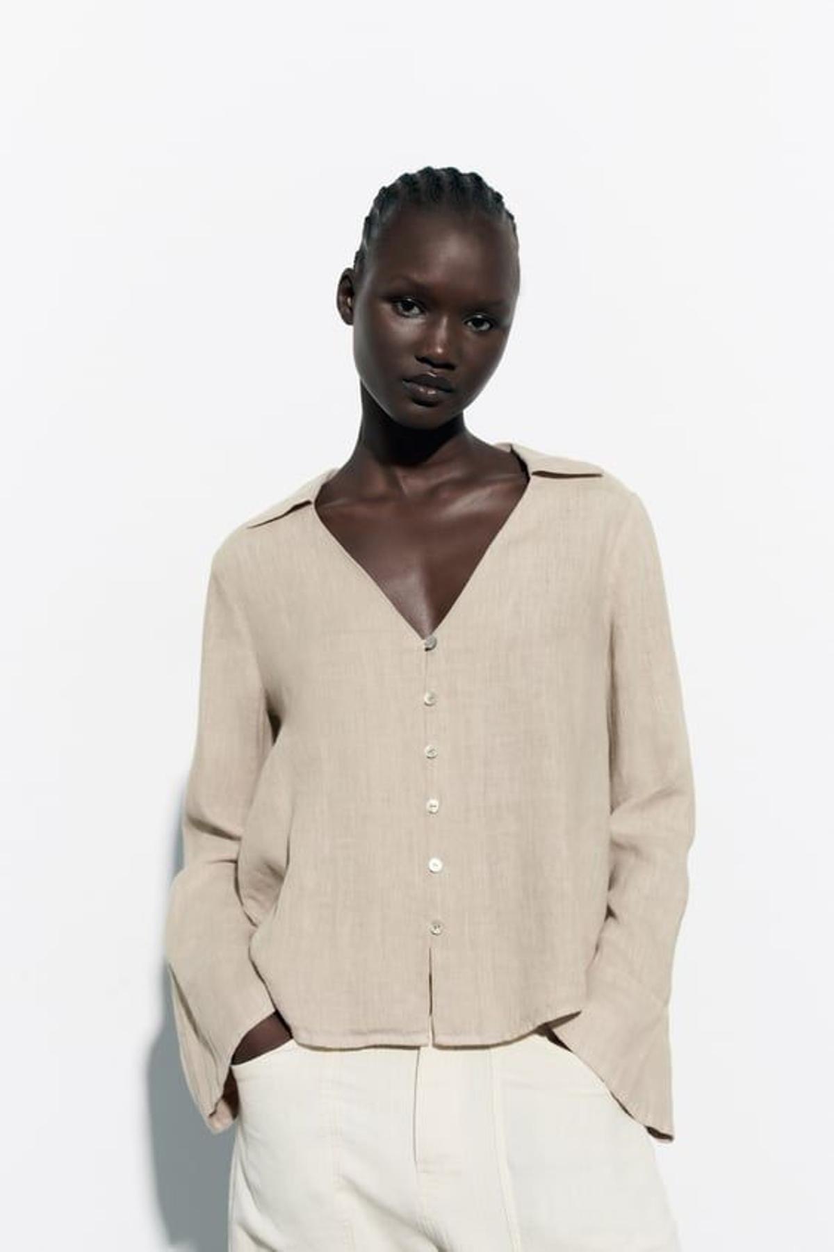 Blusas lino Zara | 10 blusas de lino de Zara: ficha el look de las 'chicas  lino', la última tendencia que triunfa en Tik Tok