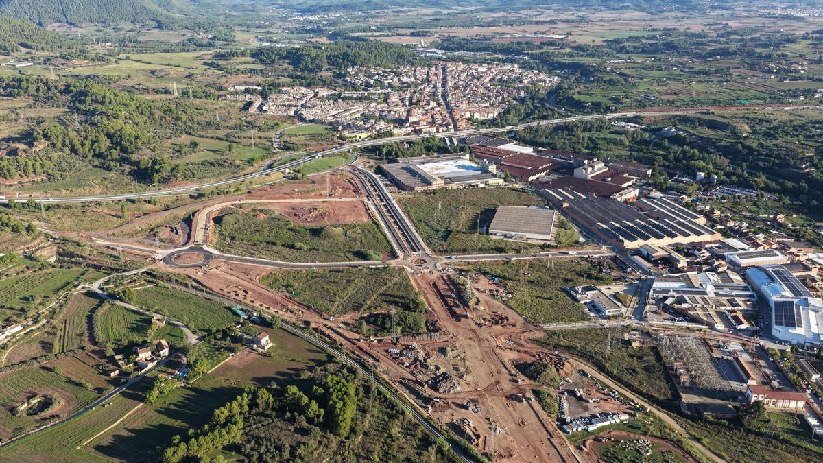 Imatge de dron de les obres del polígon del Pont Nou