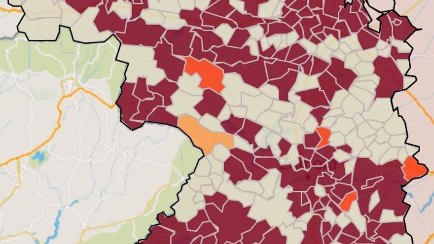 Localidades de Zamora con contagios COVID en los últimos 14 días