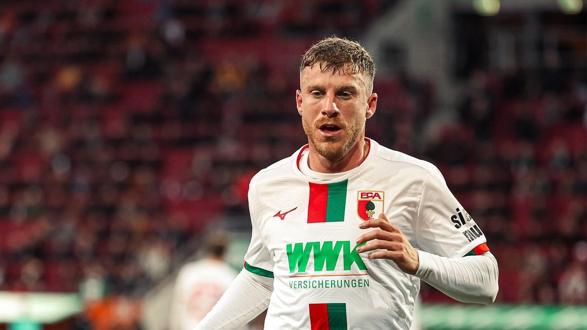 Pep Biel Mas, en un partido con el Augsburgo