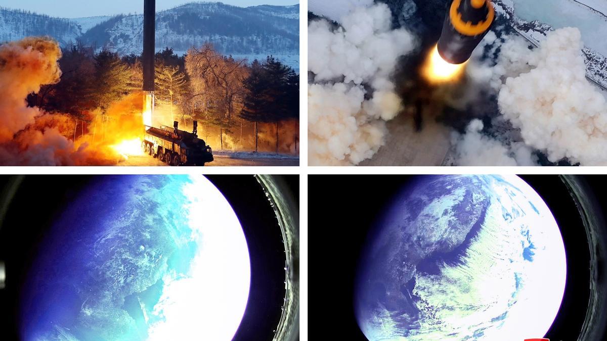 Imágenes desde el misil norcoreano