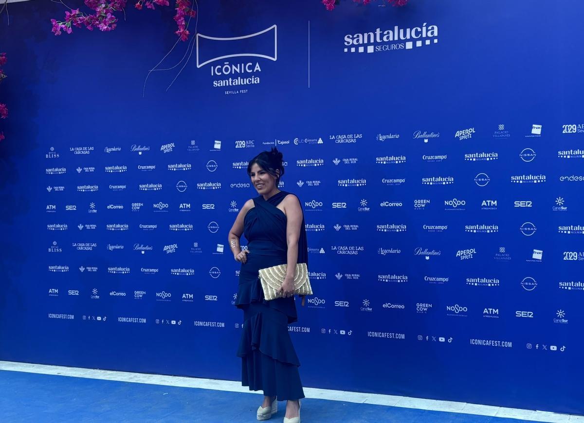 Isa Pantoja en el photocall de Icónica Santalucía Sevilla Fest