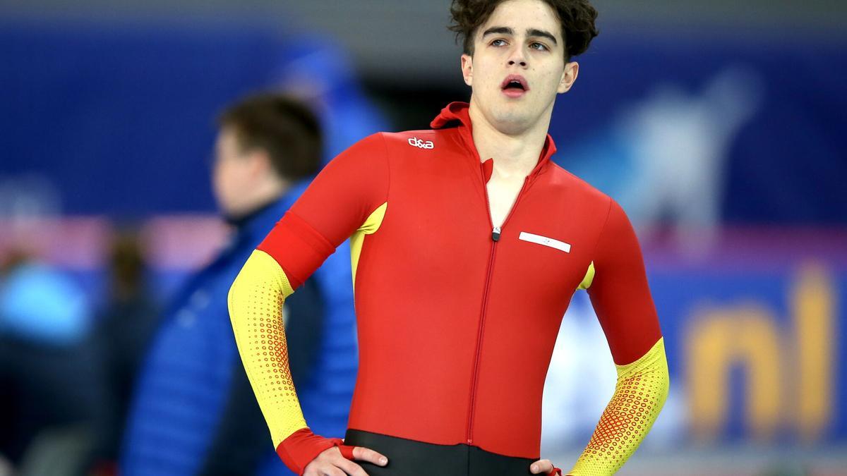 Nil Llop en el ISU Speed Skating European Championships de Hamar, Noruega.