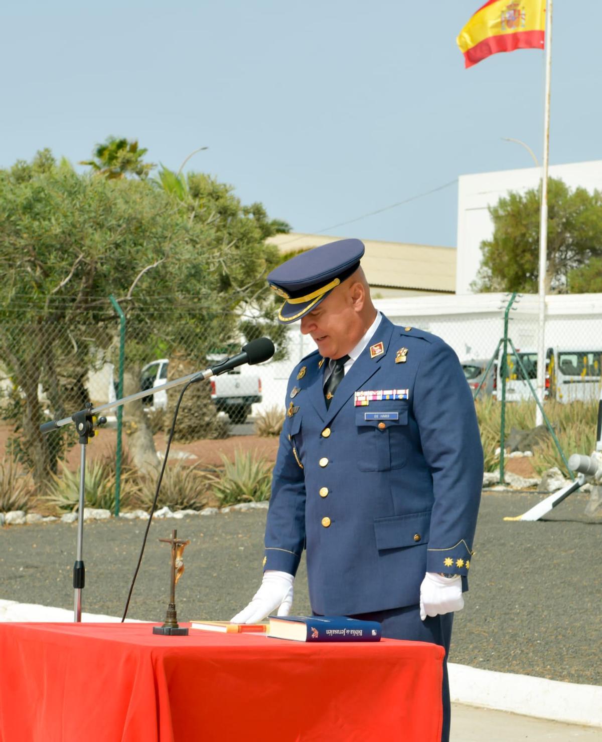 Rafael de Haro Ros toma posesión como nuevo jefe del Aeródromo Militar de Lanzarote