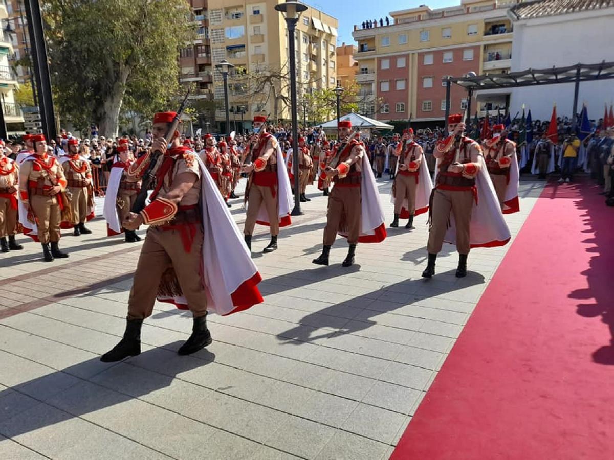 Los Regulares de Melilla nº 52 hará una exhibición en Torre del Mar antes de desfilar junto a la Virgne de la Piedad de 'El Rico'.