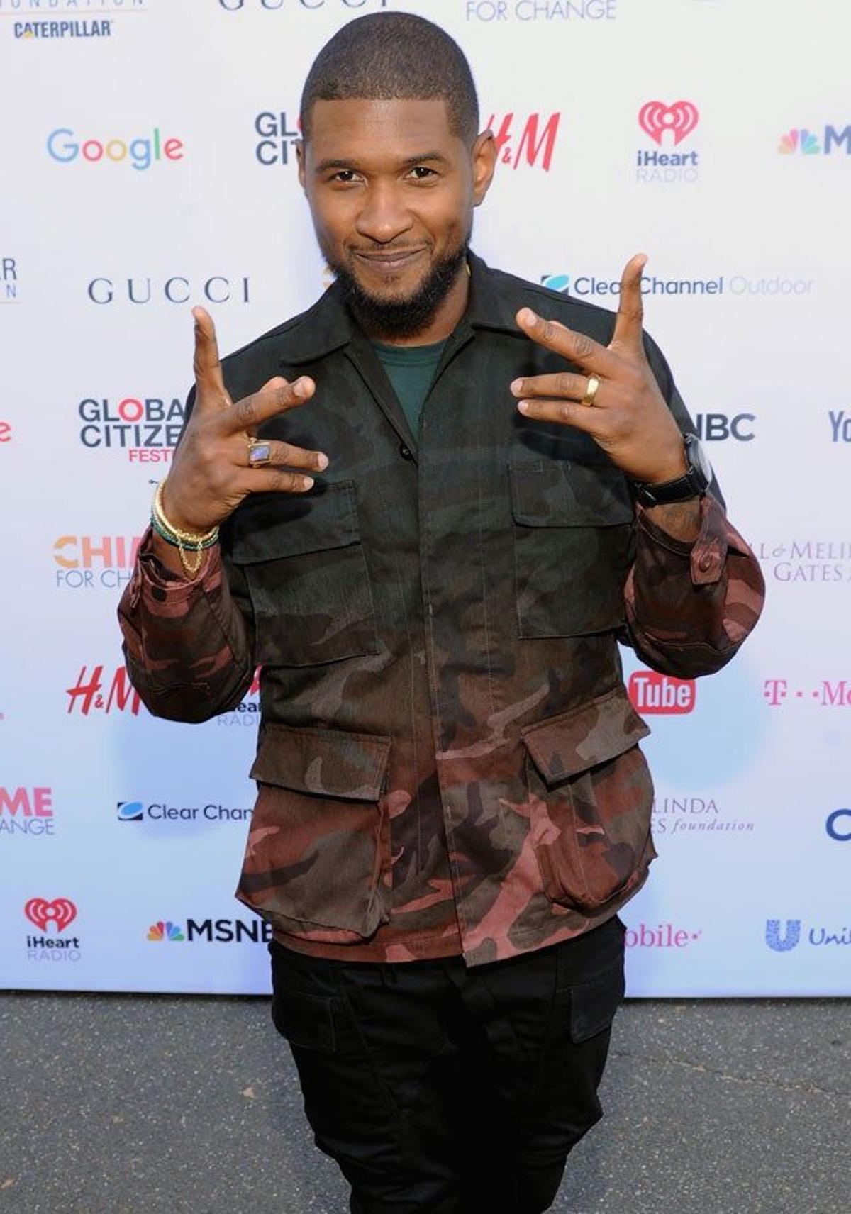 Usher, en el 2015 Global Citizen Festival
