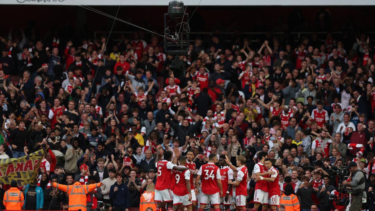 El Arsenal celebra un gol ante el Liverpool