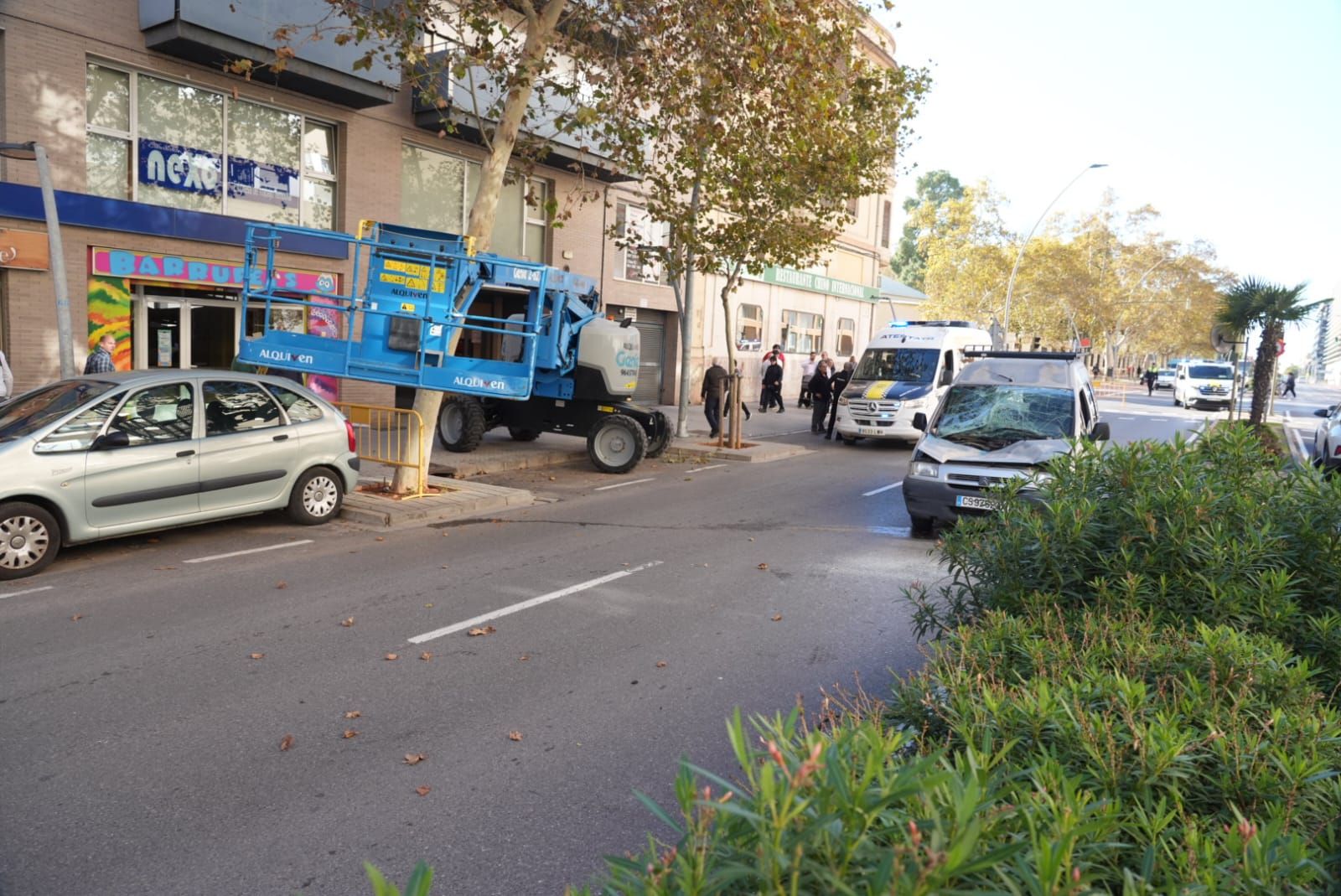 Accidente laboral en la avenida Barcelona de Castelló