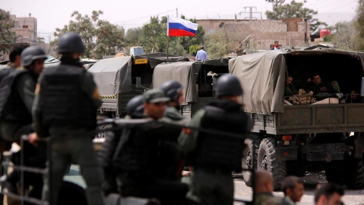 zentauroepp42891995 a russian flag is seen on a military vehicle at the entrance180412185252