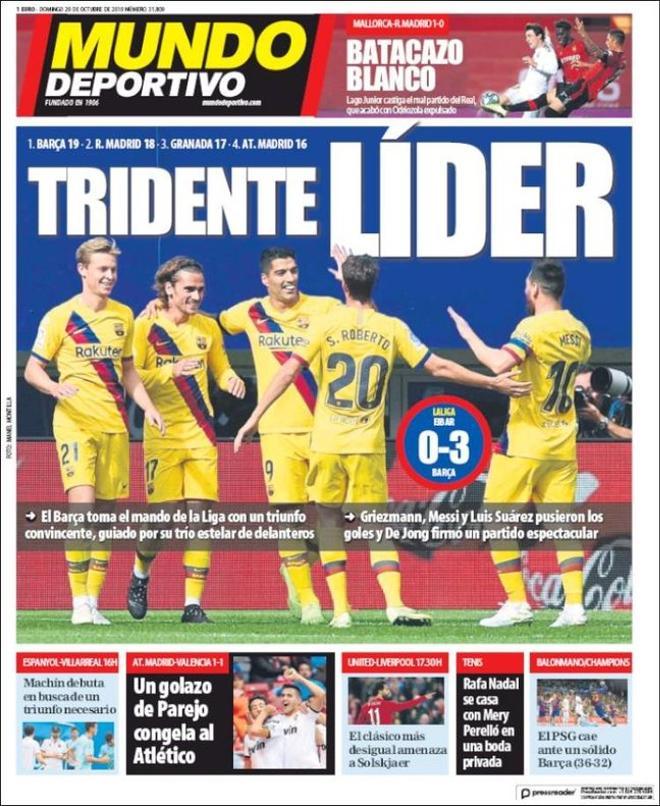 La portada de Mundo Deportivo del 20 de octubre