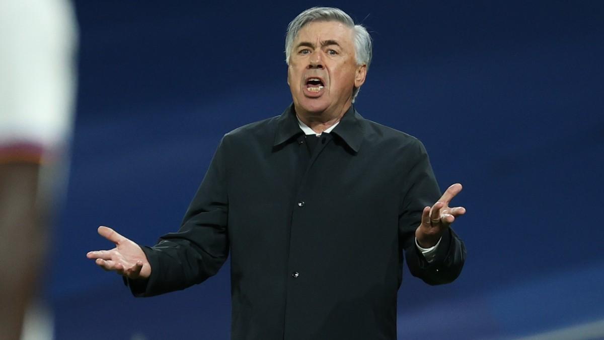 Ancelotti, durante el partido ante el Shakhtar