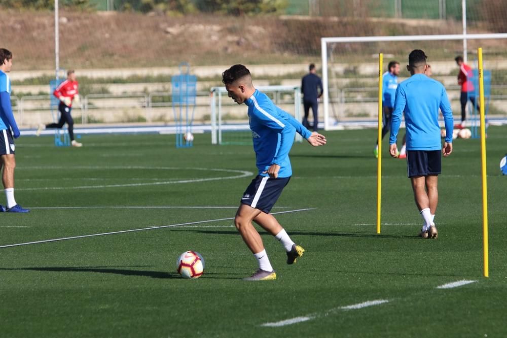 Entrenamiento del Málaga CF.