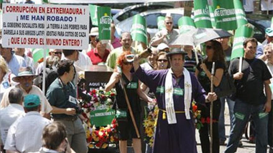 Protesta de agricultores en Madrid