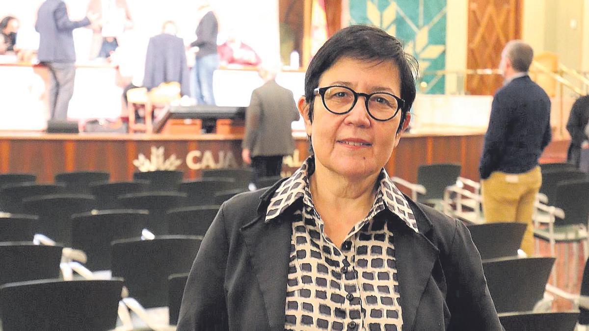 Cristina Dexeus, ayer, en Zaragoza, donde fue reelegida presidenta de la Asociación de Fiscales a nivel nacional.