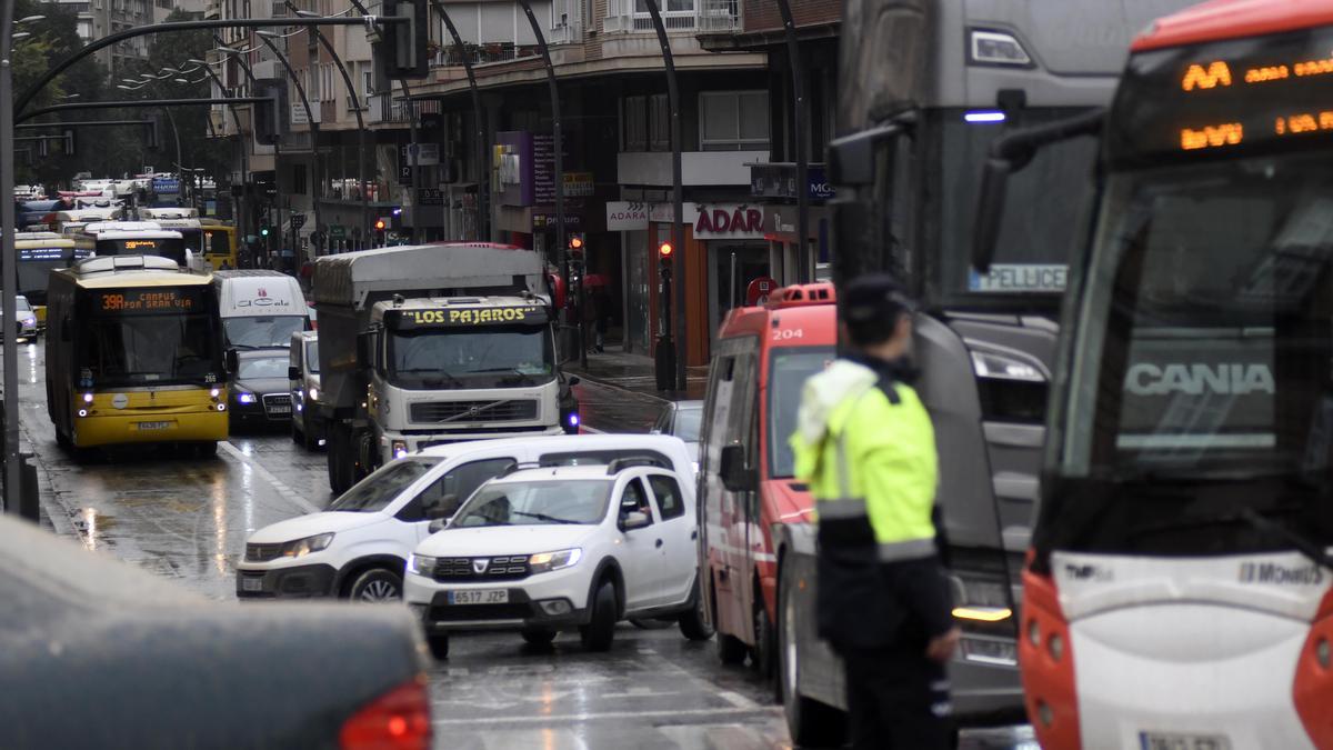 La Gran Vía de Murcia tendrá solo un carril para el vehículo privado