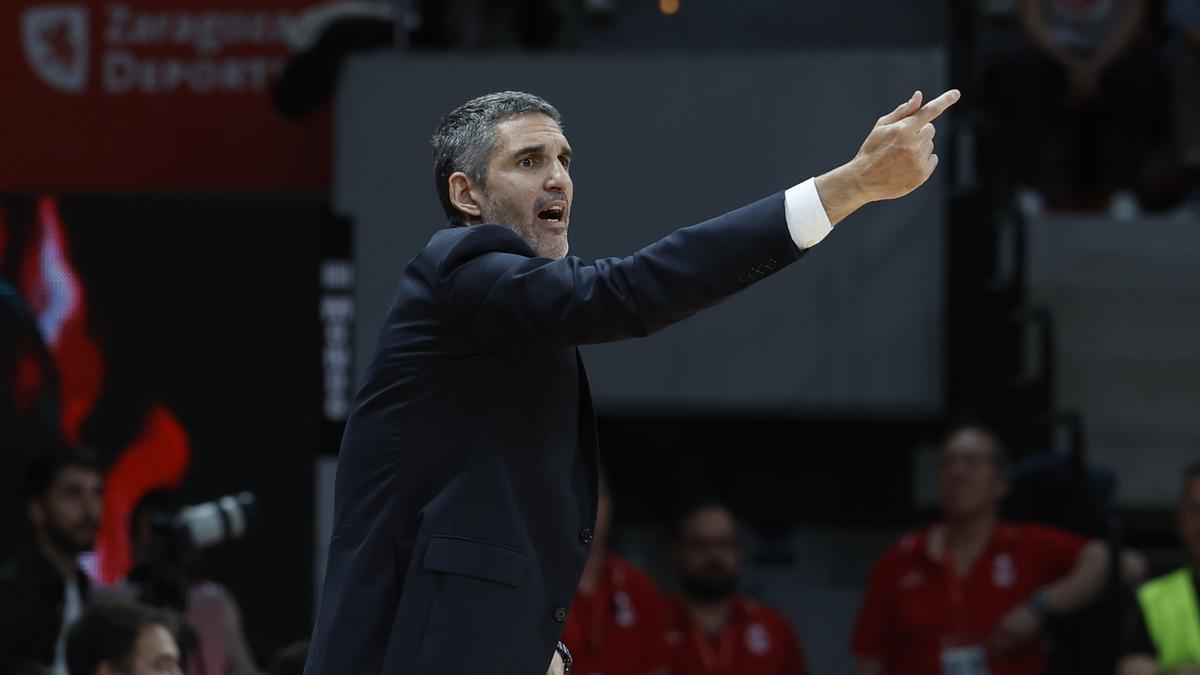 Ruben Burgos durante el encuentro contra Casademont Zaragoza