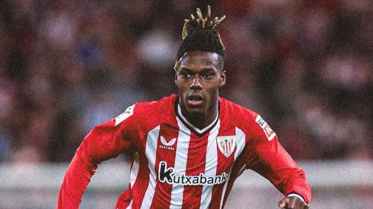 Nico Williams, con la camiseta del Athletic Club