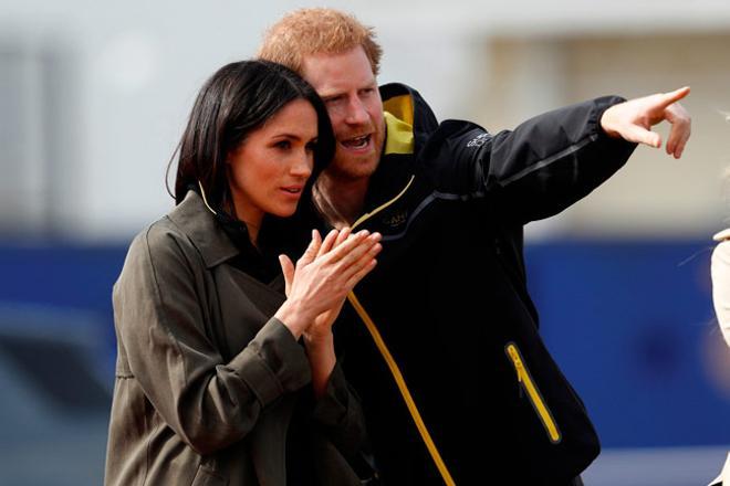 Meghan Markle y el Príncipe Harry durante los entrenamientos de los veteranos de guerra en los  Juegos Invictus