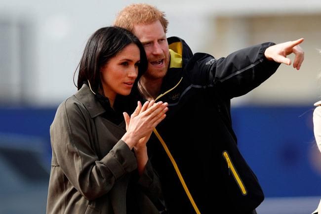 Meghan Markle y el Príncipe Harry durante los entrenamientos de los veteranos de guerra en los Juegos Invictus