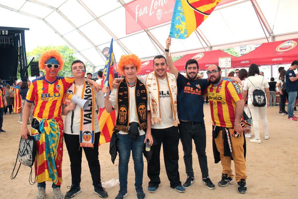 Fan zone del Valencia CF en el viejo cauce del río