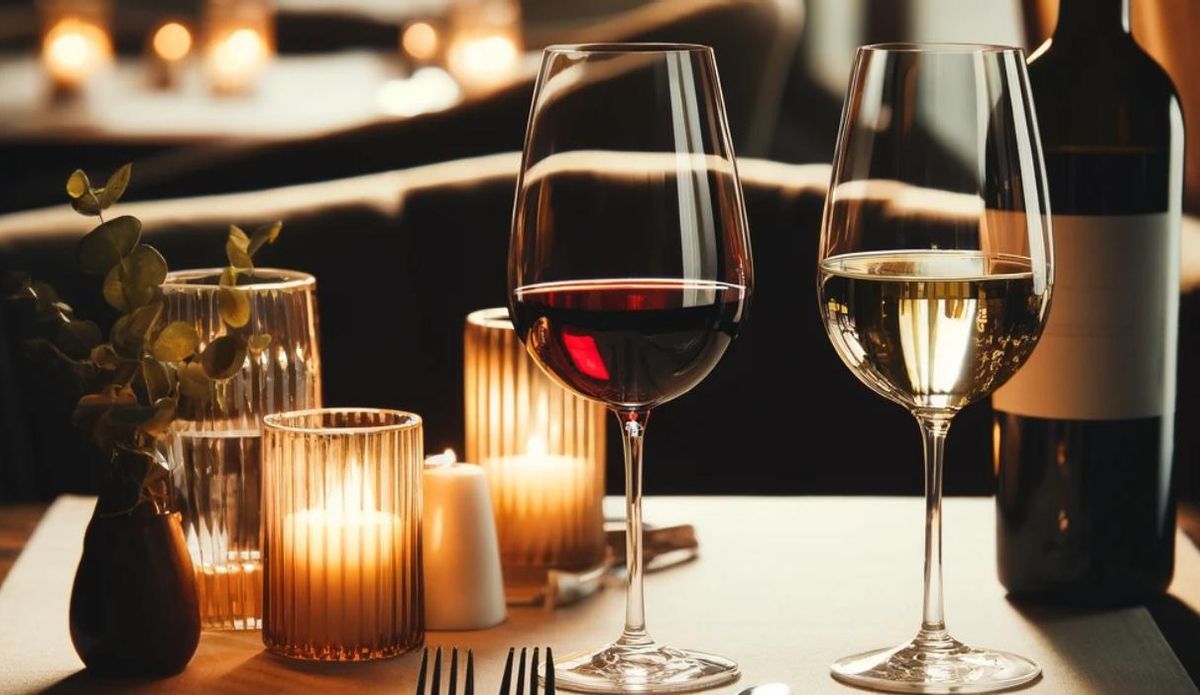 Image generated by artificial intelligence of some wine glasses.
