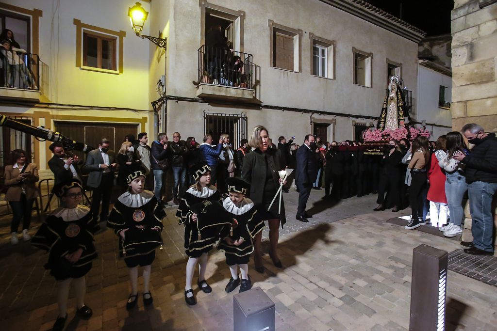 Semana Santa de Lorca 2022: Virgen de la Soledad del Paso Negro, iglesia y procesión