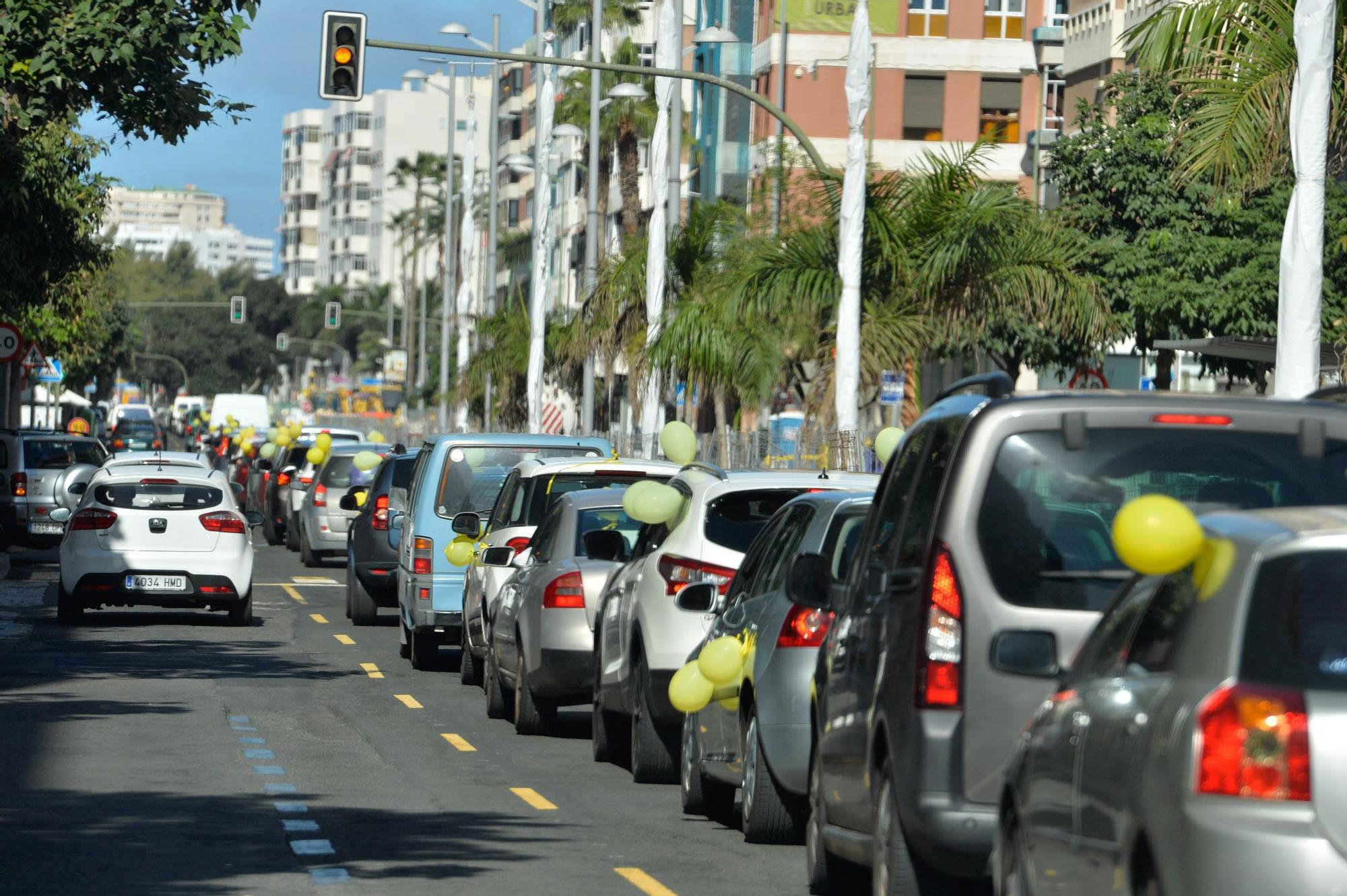 Caravana de interinos en Las Palmas de Gran Canaria