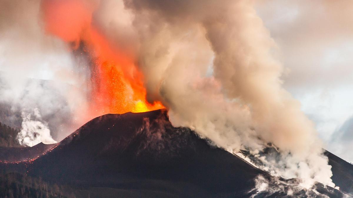 Una imagen del volcán de Cumbre Vieja.