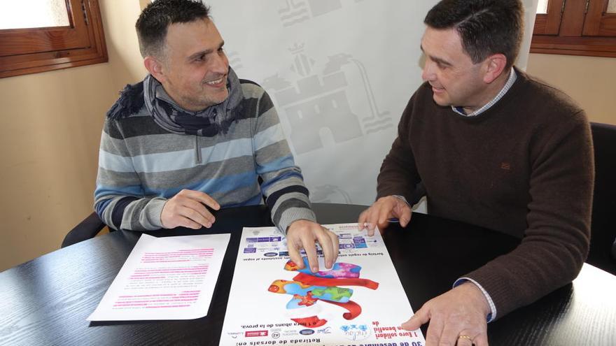 Borrell y Martínez en la presentación de la Sant Silvestre solidaria