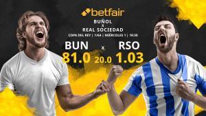 CD Buñol vs. Real Sociedad: horario, TV, estadísticas y pronósticos