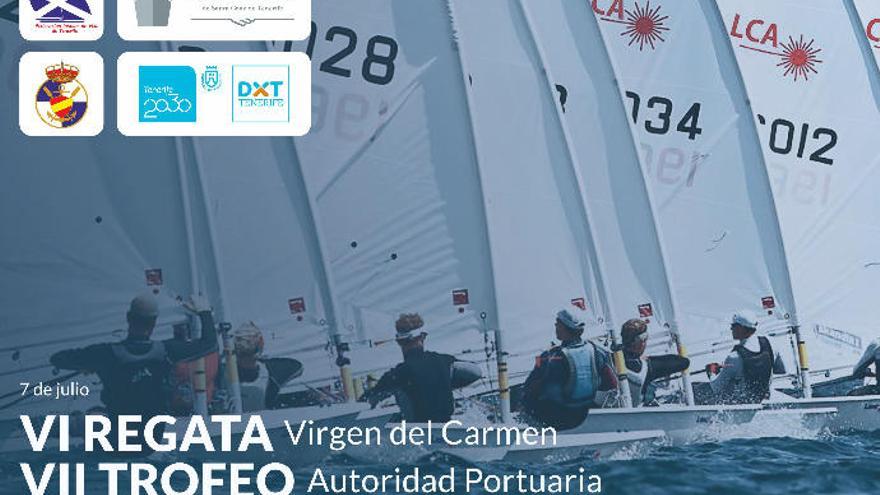 Cartel anunciador de la &quot;VI Regata Virgen del Carmen-VII Trofeo Autoridad Portuaria&quot;