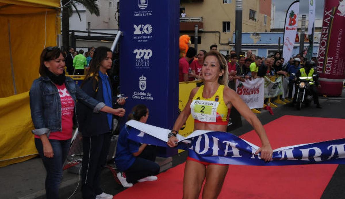 Rubén Palomeque hace su entrada en meta.