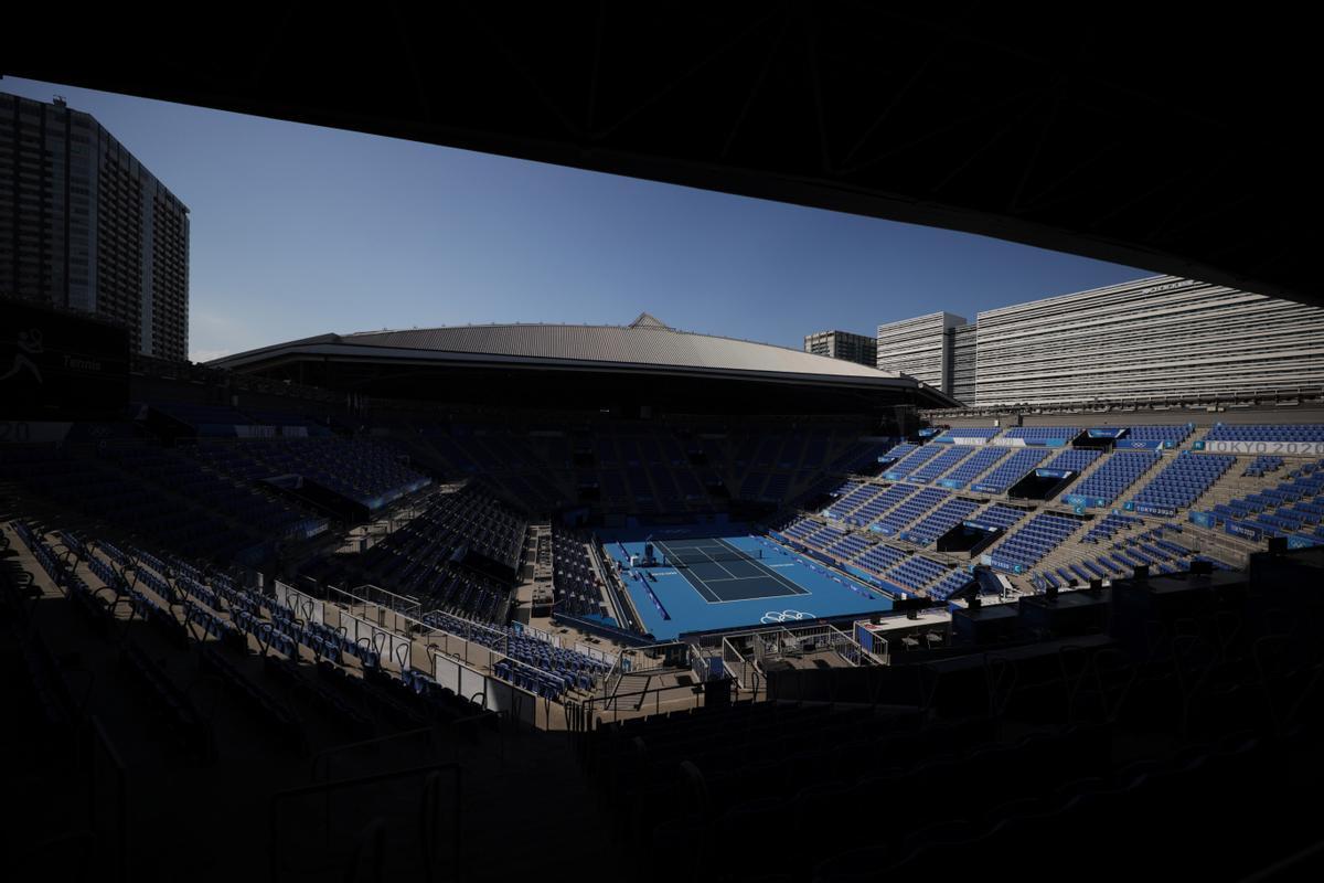 Pista central del parque de tenis de Ariake.