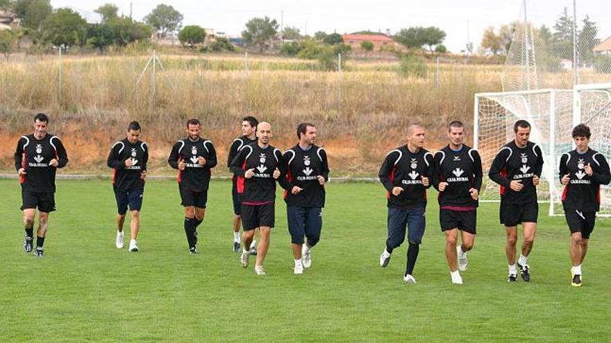 Los jugadores del Zamora que actuaron como titulares en Lezama ante el Athletic B tuvieron el domingo una sesión de entrenamiento de recuperación