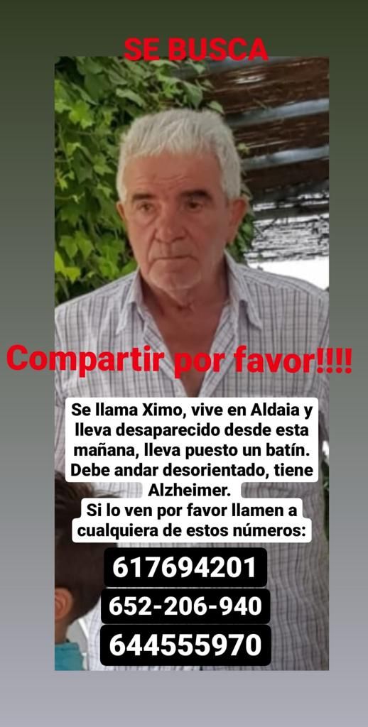 Cartel que ha difundido la familia.