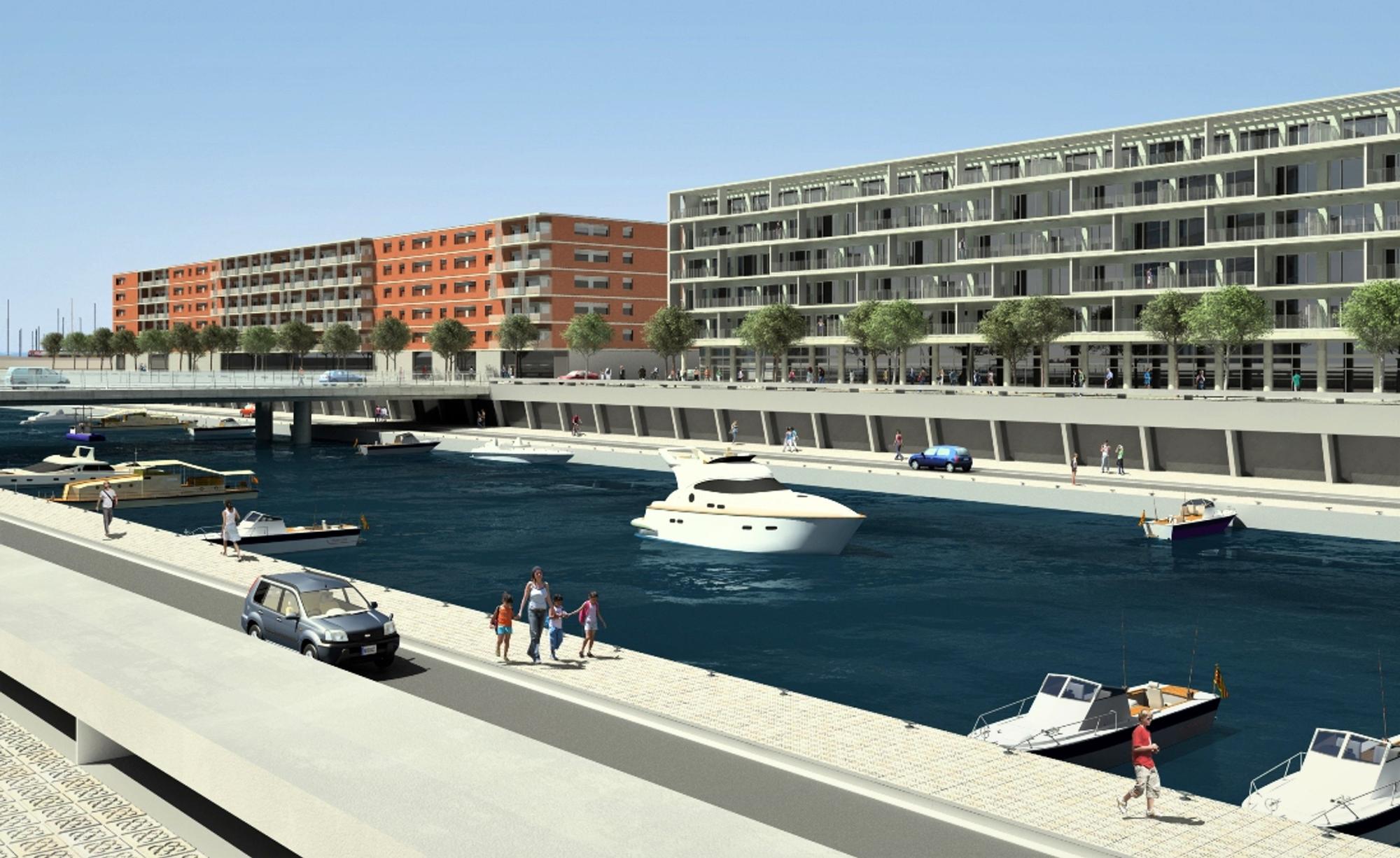 Recreació virtual del futur canal del Gorg de Badalona.