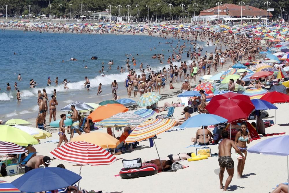 El día más caluroso en el sur de Galicia deja máximas de 39,9º en Redondela, 40,9º en Tui o casi 42º en Arnoia.