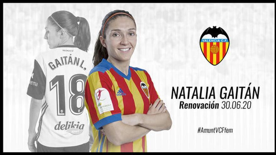 El Valencia Femenino renueva a Natalia Gaitán