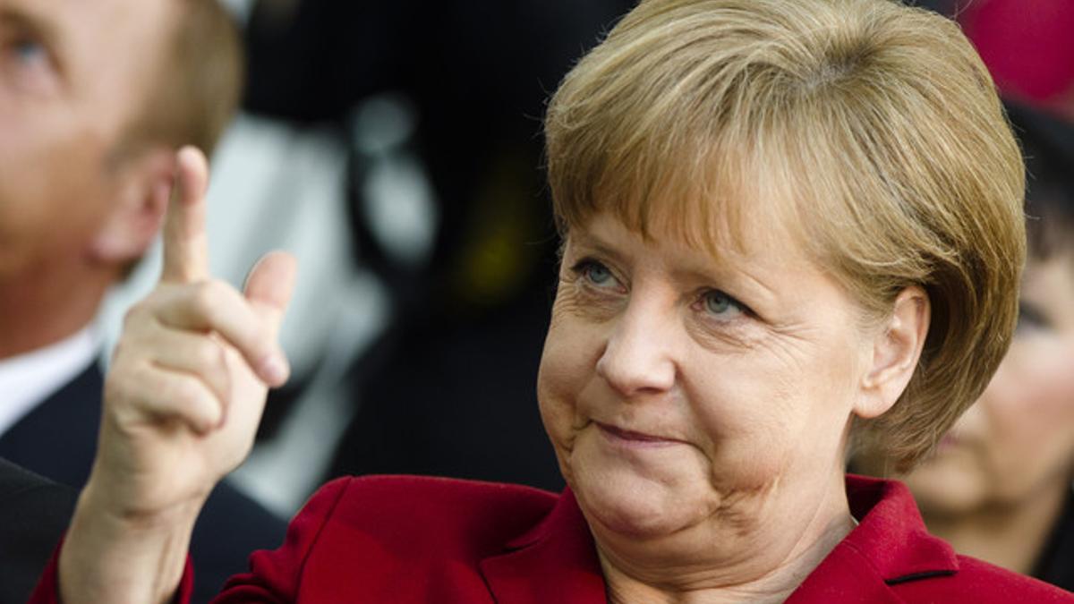 La canciller alemana Angela Merkel durante un acto el pasado jueves
