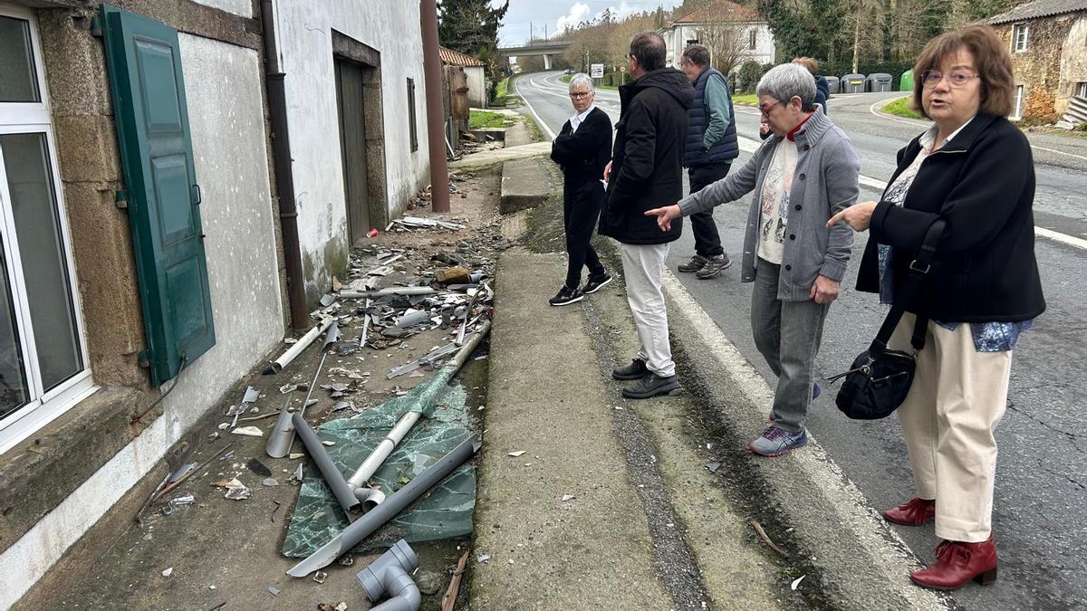 Vecinos de a Sionlla de Abaixo, protestan por intenso tráfico en la N-550