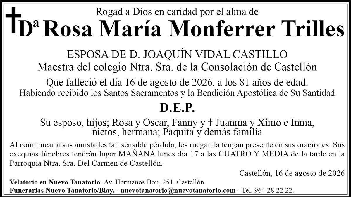 Dª Rosa María Monferrer Trilles