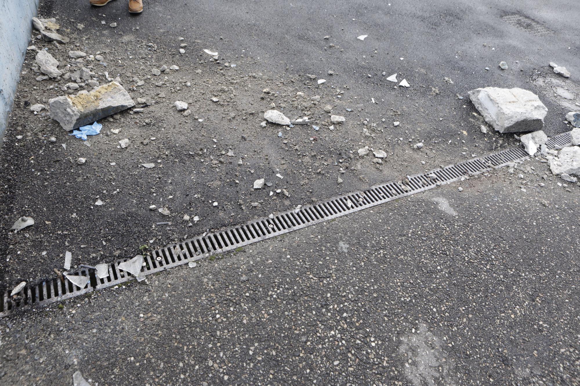 En imágenes: así quedó la zona en la que tuvo lugar el atropello en una carrera ilegal en Oviedo