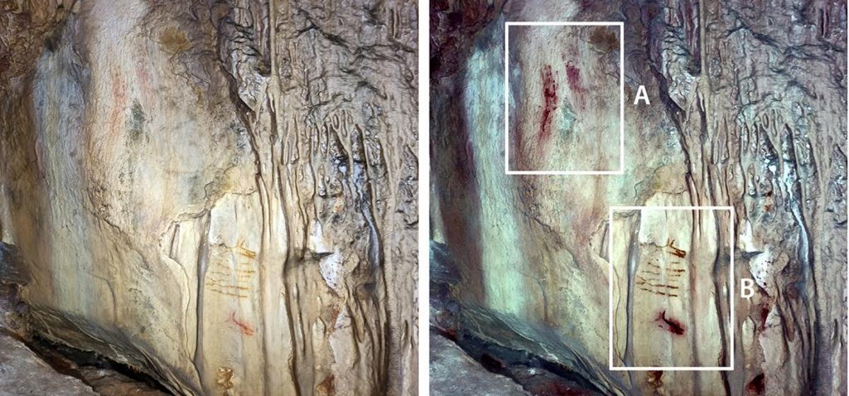Las dos fases artísticas descubiertas en la Cueva de Ardales.