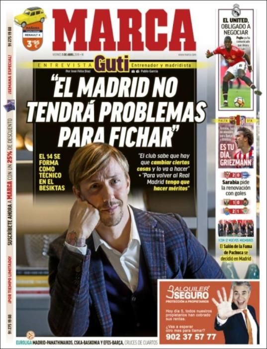 Portada MARCA viernes 5 de abril de 2019