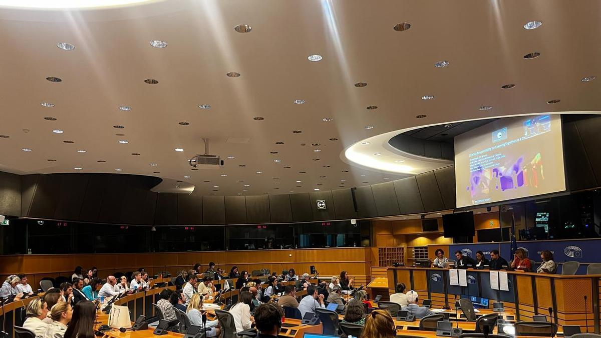 Imatge de la presentació del projecte al Parlament Europeu.
