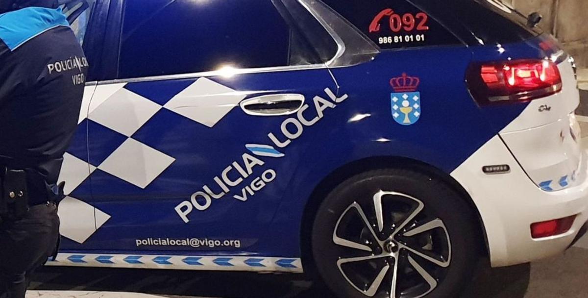 Un vehículo de la Policía Local de Vigo.