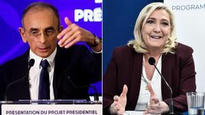 Eric Zemmour y Marine Le Pen.