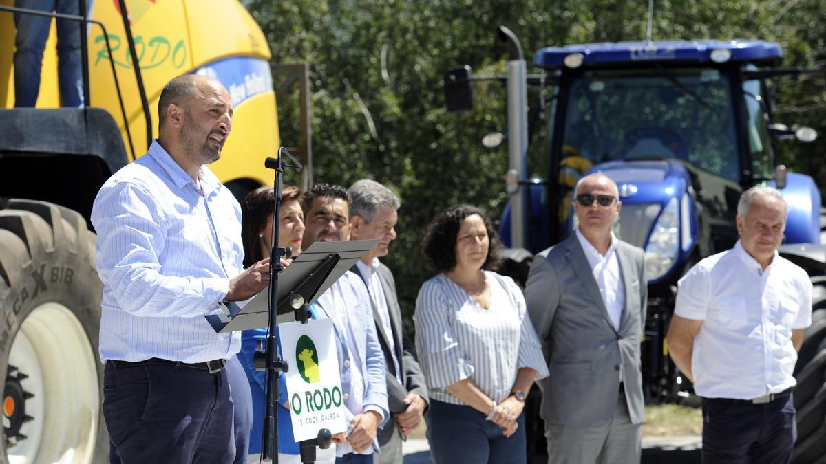 José Luis Camiñas, durante la inauguración de la gasolinera de O Rodo, en 2018.