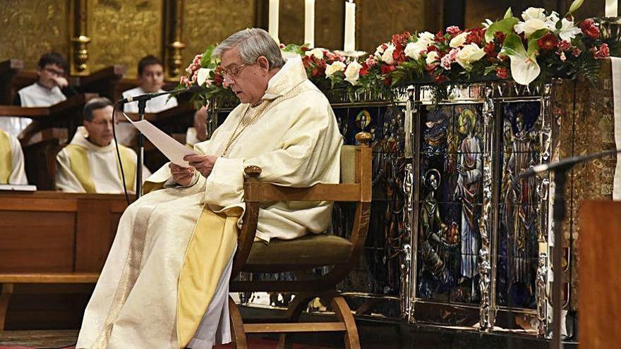 L&#039;abat Josep Maria Soler durant una missa conventual a Montserrat
