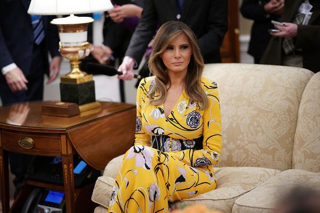 Melania Trump durante la recepción del primer ministro indio en la Casa Blanca